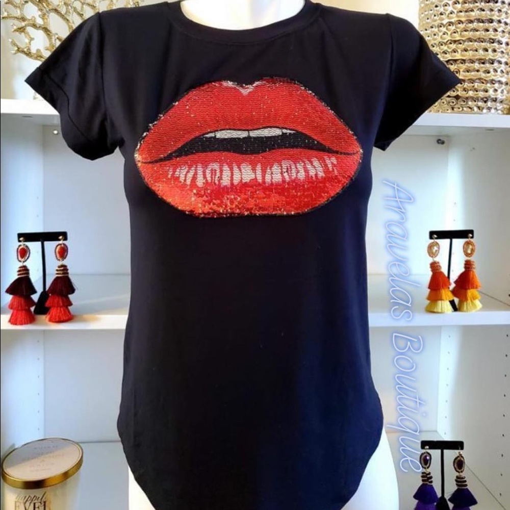‼️Last One ‼️Lips 👄 Sequin T-shirt
